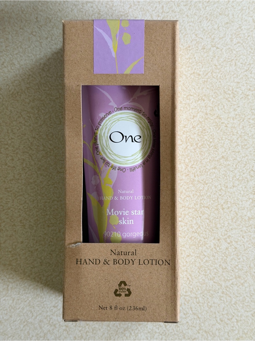 One Natural Hand Body Lotion Cream Moisturizer Movie Star Skin 90210 Gorgeous